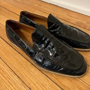 Mens Bottega Veneta Patent Leather Loafers in size 9/Euro 42